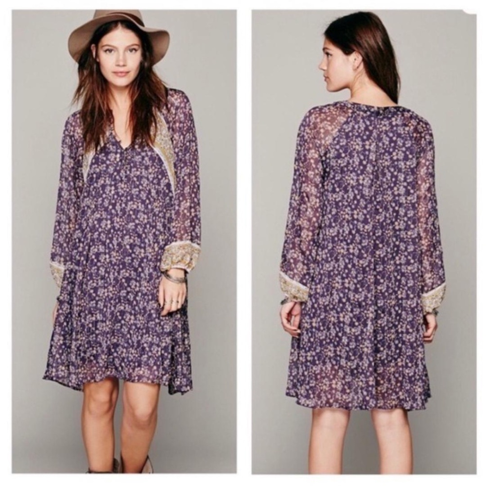Free People Purple Floral Dress
